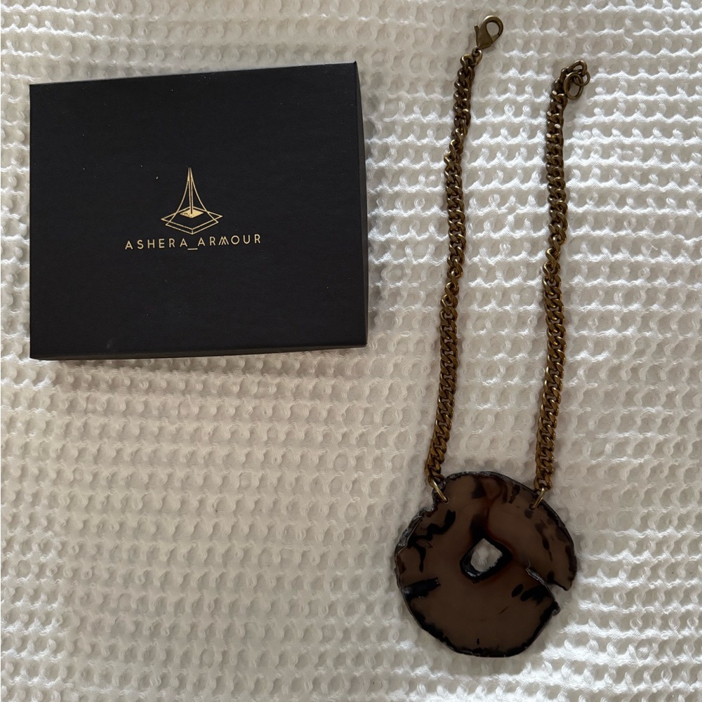 Ashera Armour Brown Pendant Necklace